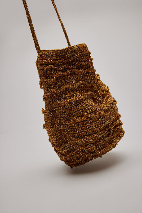 Slowlove Mala de tiracolo crochet Dourado