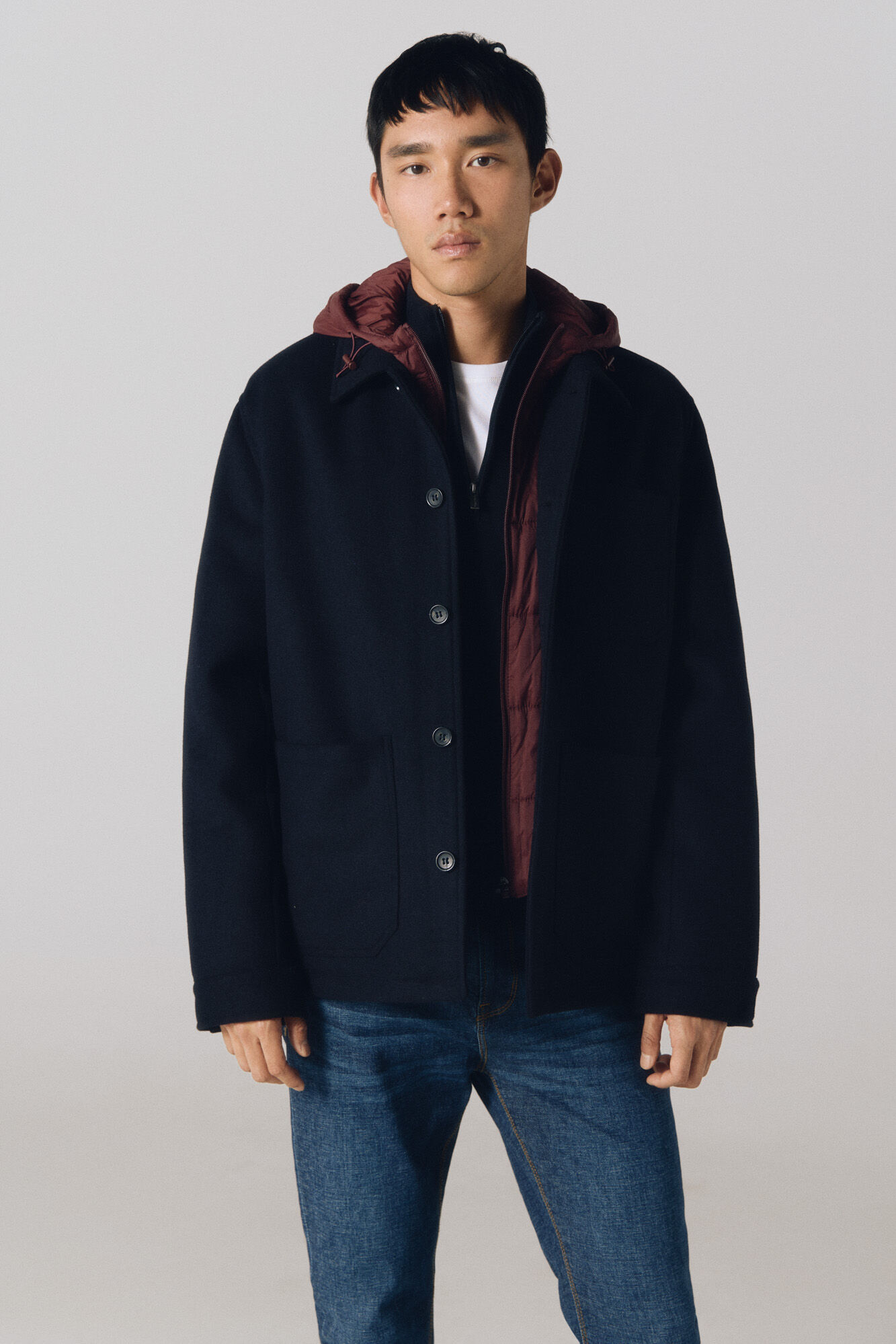 Cortefiel Sobrecamisa con capucha