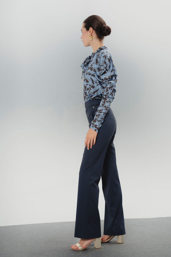 Dolores Promesas Blusa feminina com estampado estrela Andrea Azul