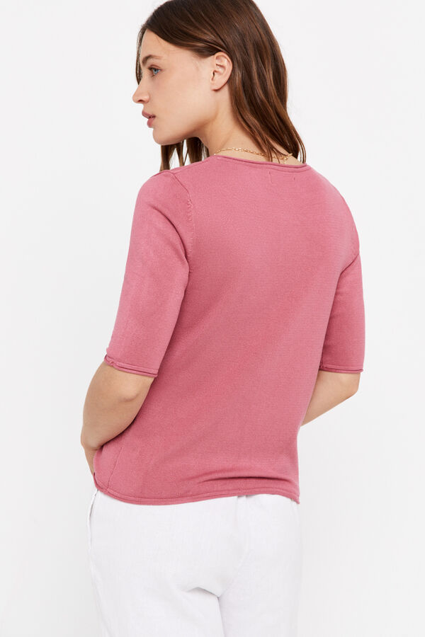 Cortefiel Casaco de malha manga curta Subiu