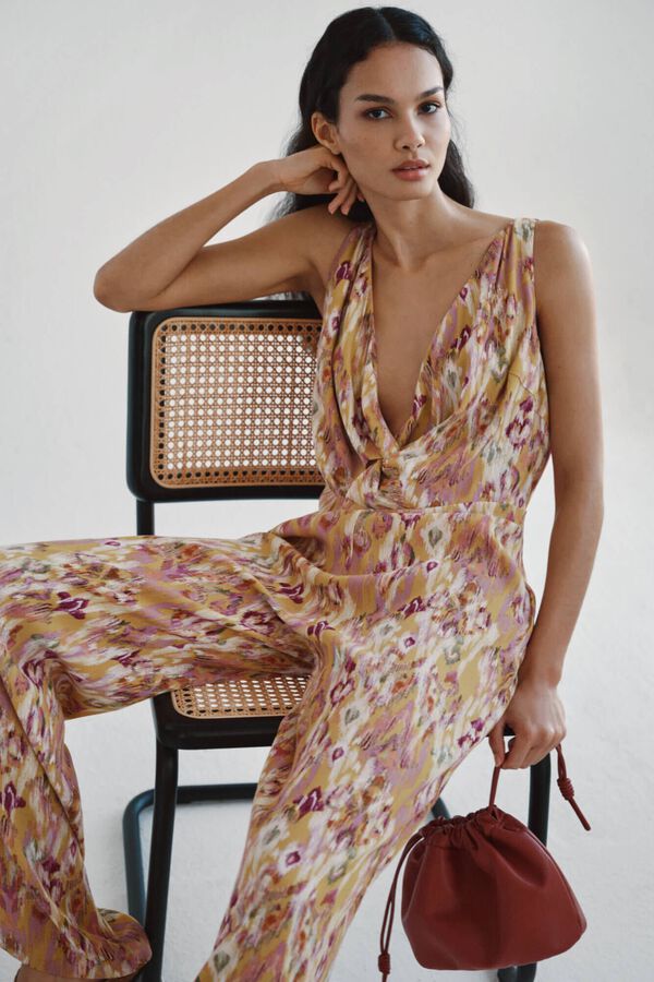 Cortefiel Macacão comprido estampado Multicolorido