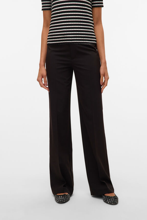 Vero Moda Pantal&oacute;n recto de vestir Negro