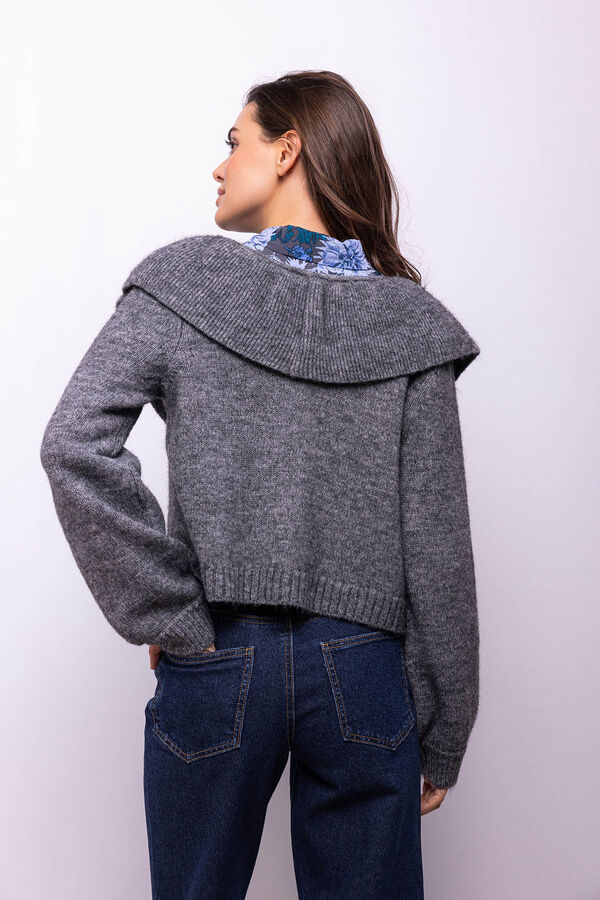Object Cardigan de l&atilde; e alpaca Cinzento