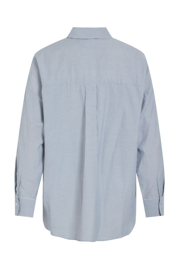 Vila Camisa Oxford con bolsillo Azul