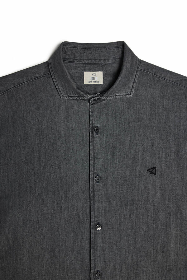 OOTO Camisa vaquera manga larga  Gris