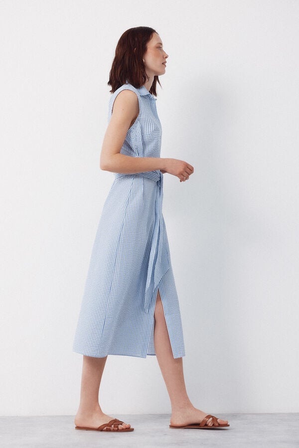Cortefiel Vestido camisero Azul