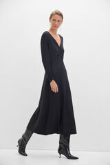 Cortefiel Vestido de lurex Preto