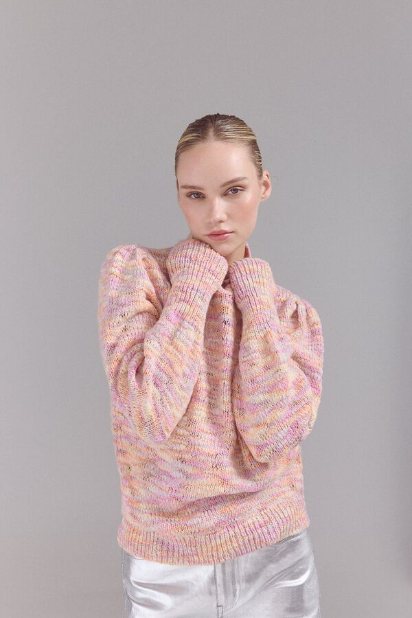 Slowlove Jersey punto fantas&iacute;a Estampado naranja