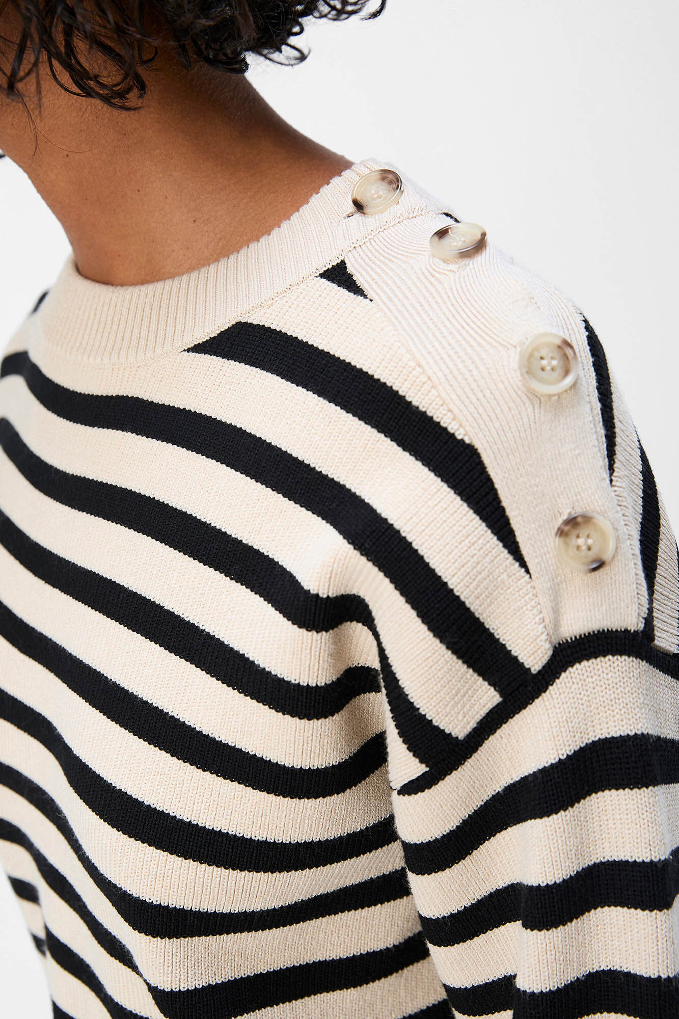 Object Jersey rayas botones