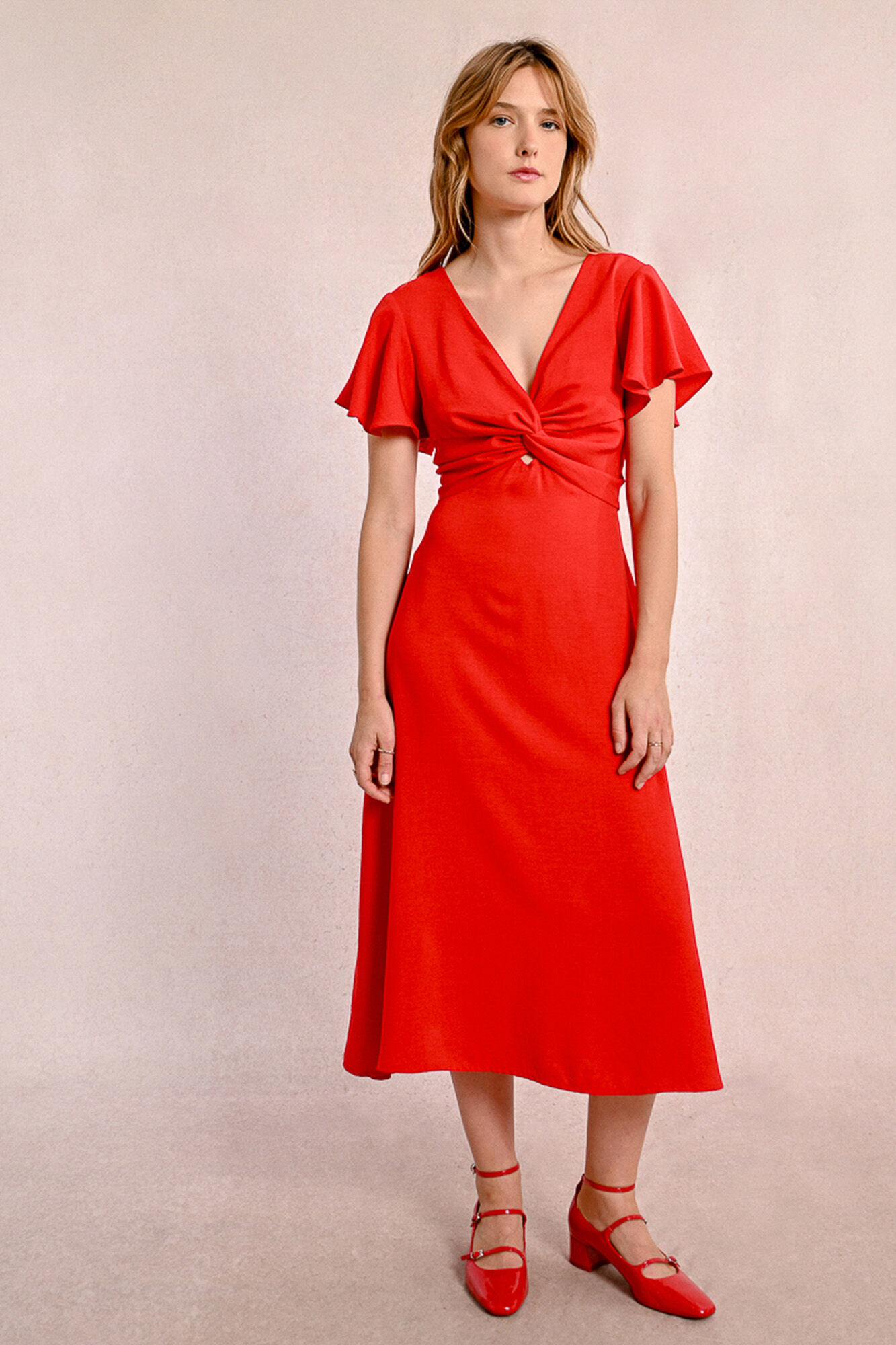 Molly Bracken Vestido comprido de manga curta