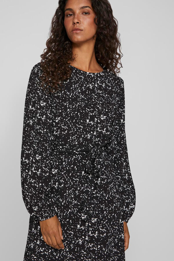 Vila Vestido curto estampado Preto