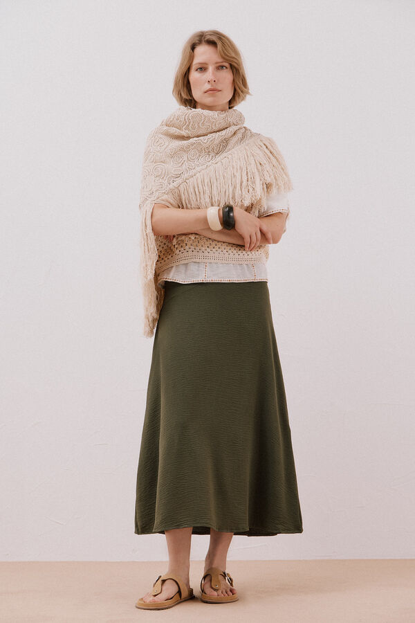 Slowlove Falda evas&eacute; Kaki