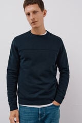 Cortefiel Sweatshirt gola caixa Azul