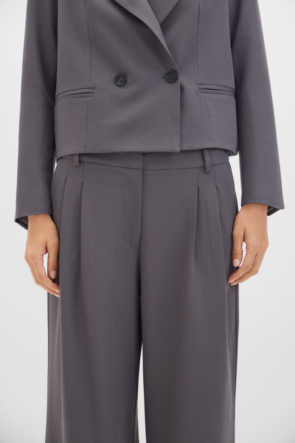 Cortefiel Cal&ccedil;a pin&ccedil;as largo Cinzento