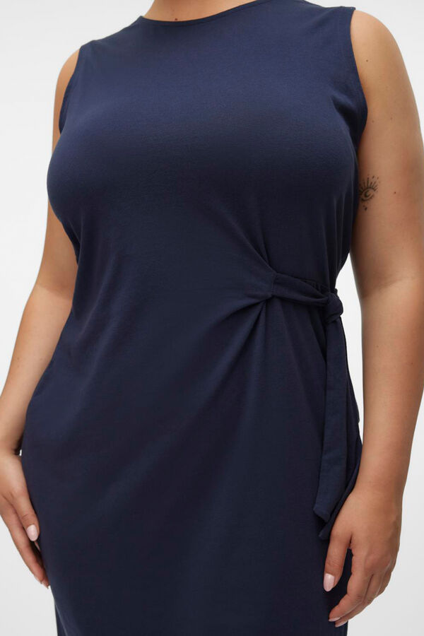 Vero Moda Curve Vestido curto de algod&atilde;o tamanho grande Azul