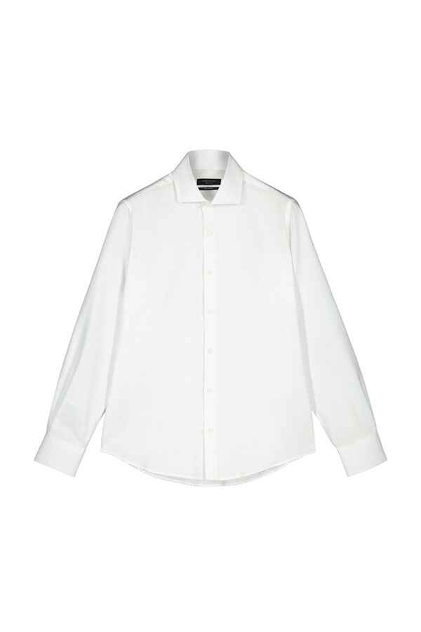 Cortefiel Camisa elegante estrutura f&aacute;cil de engomar Branco