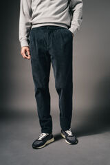 OOTO Cal&ccedil;as de veludo veludo com el&aacute;stico Azul