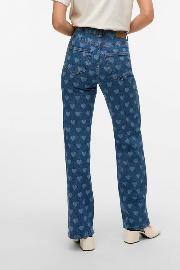 Vero Moda Pantal&oacute;n vaquero estampado Azul
