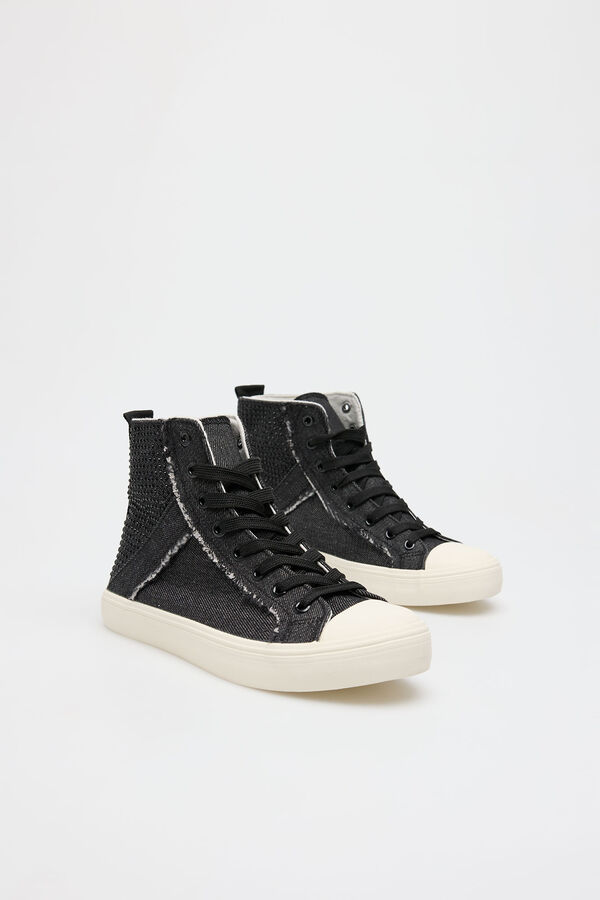 Slowlove Sneaker strass Gris oscuro