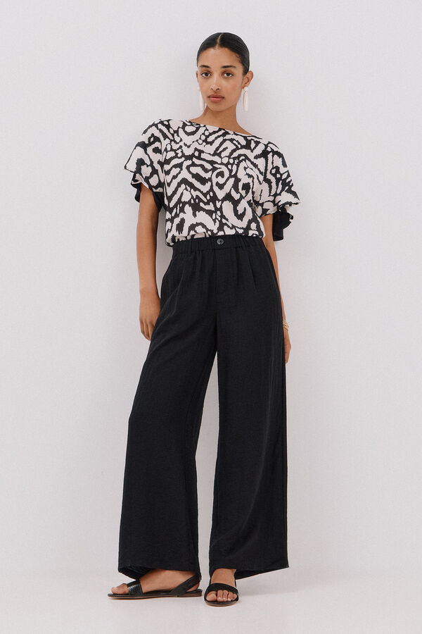 Cortefiel Top combinado estampado Estampado blanco