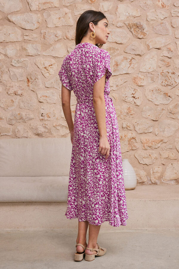 Pol&iacute;n Et Moi Vestido camisero Romelia Morado