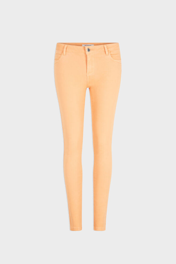 Morgan Vaquero skinny talle bajo Naranja