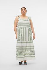 Vero Moda Curve Vestido midi al&ccedil;a grossa tamanho grande  Branco
