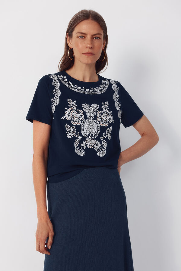Cortefiel T-shirt estampada Azul