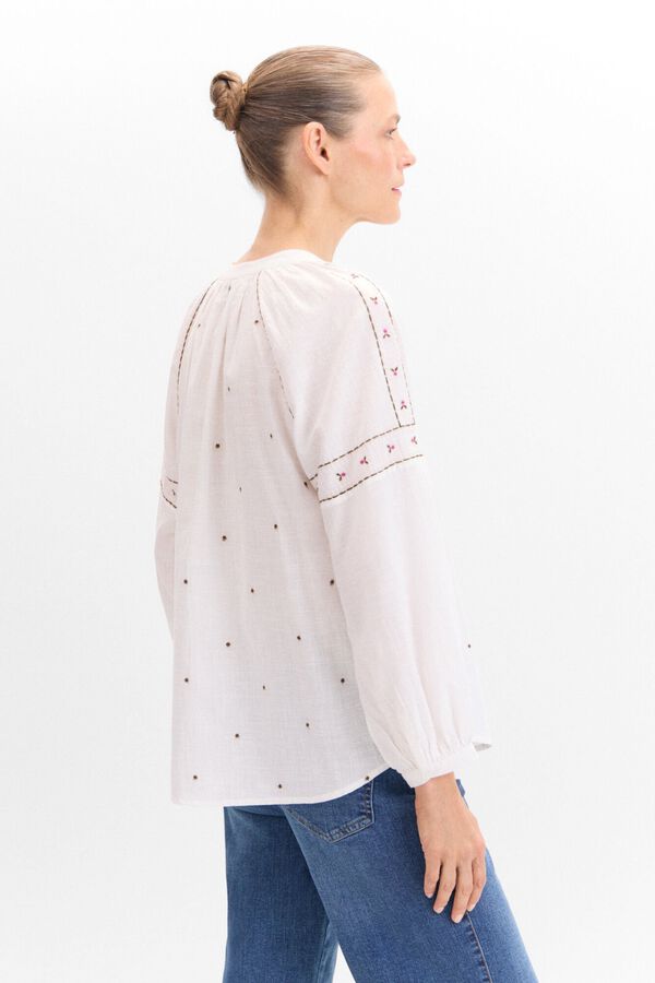 Cortefiel Blusa bordada floral Multicolorido