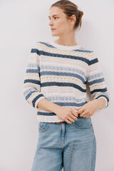 Cortefiel Jersey rayas multicolor Azul