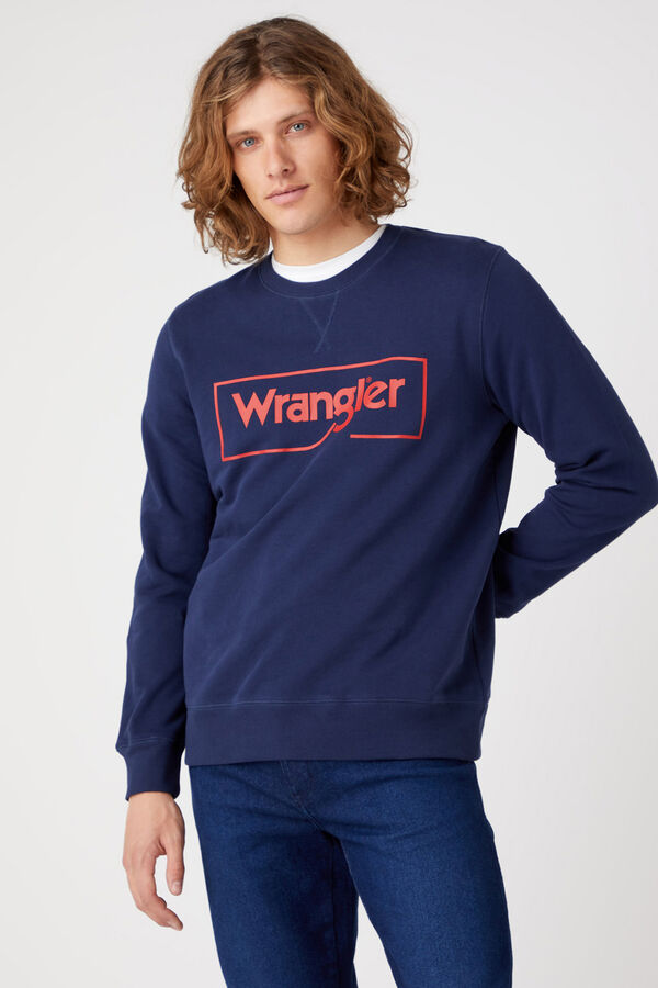 Wrangler Sweatshirt azul-marinho de ajuste regular  Azul