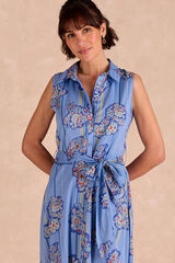 Polín Et Moi Vestido longo Zaira Azul