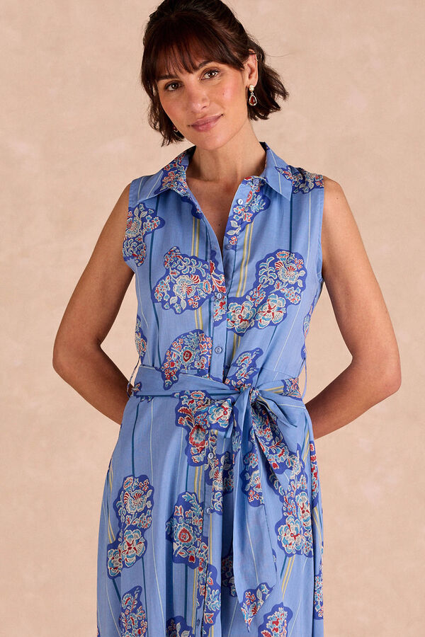 Polín Et Moi Vestido longo Zaira Azul