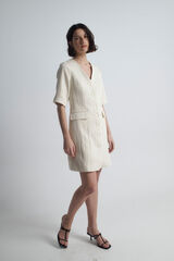 Object Vestido com corte blazer Tostado