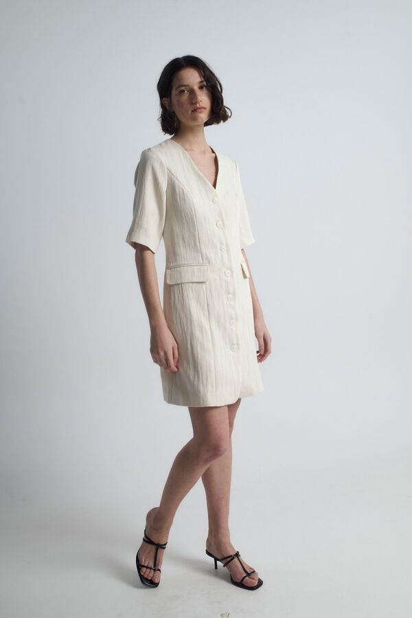 Object Vestido com corte blazer Tostado