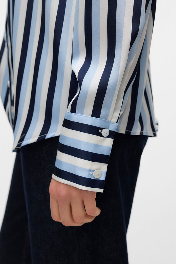 Vero Moda Camisa riscas manga comprida Azul