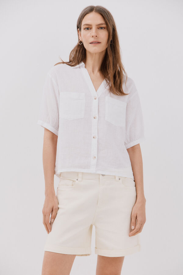 Cortefiel Cal&ccedil;&otilde;es b&aacute;sicos cor Amarelo