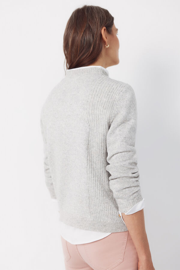 Cortefiel Jersey punto combinado Gris