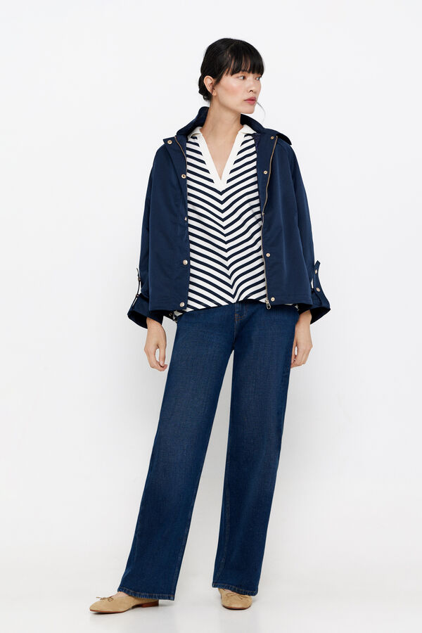 Cortefiel Polo rayas Estampado azul