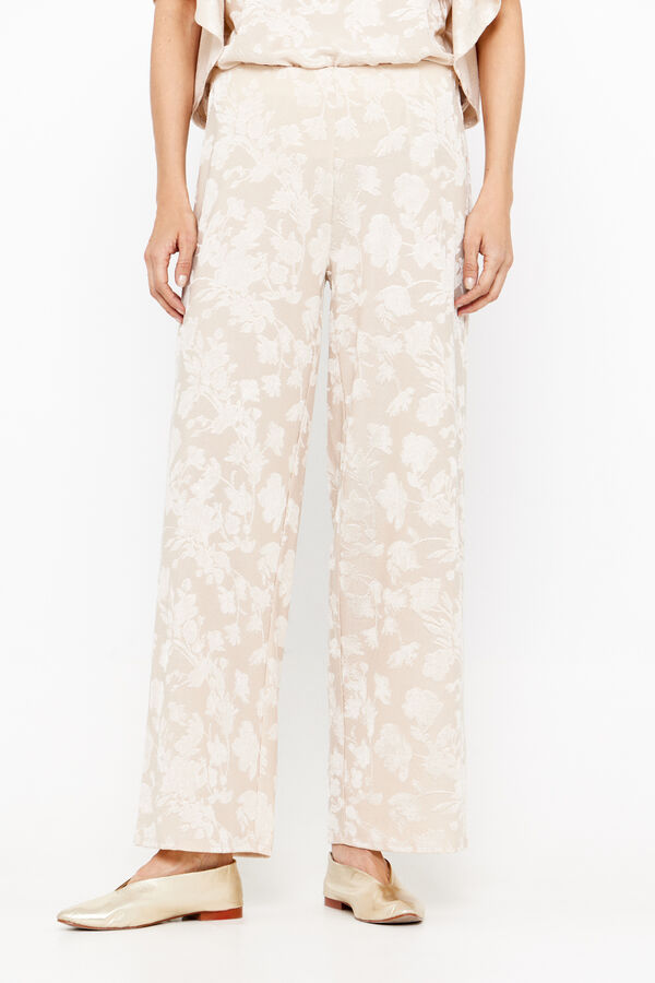 Cortefiel Pantal&oacute;n jacquard punto Beige