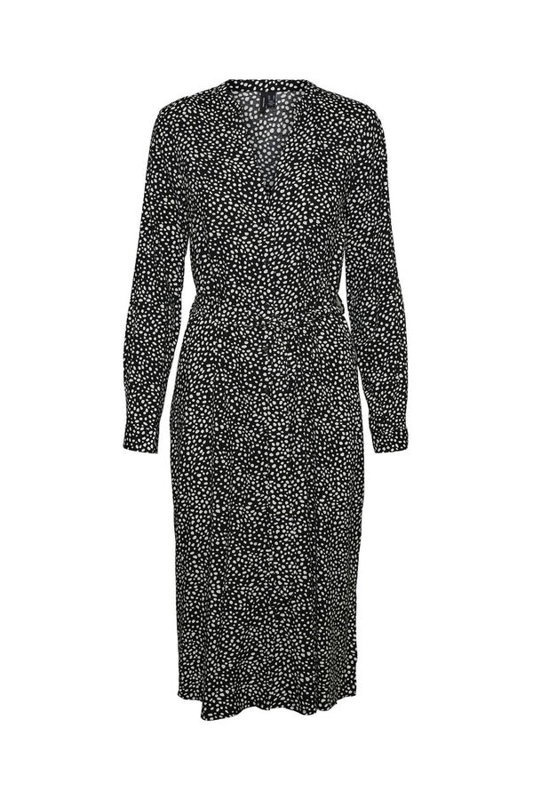 Vero Moda Vestido camisero estampado Negro