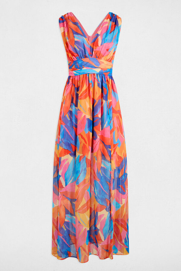 Morgan Vestido comprido reto estampado Multicolorido