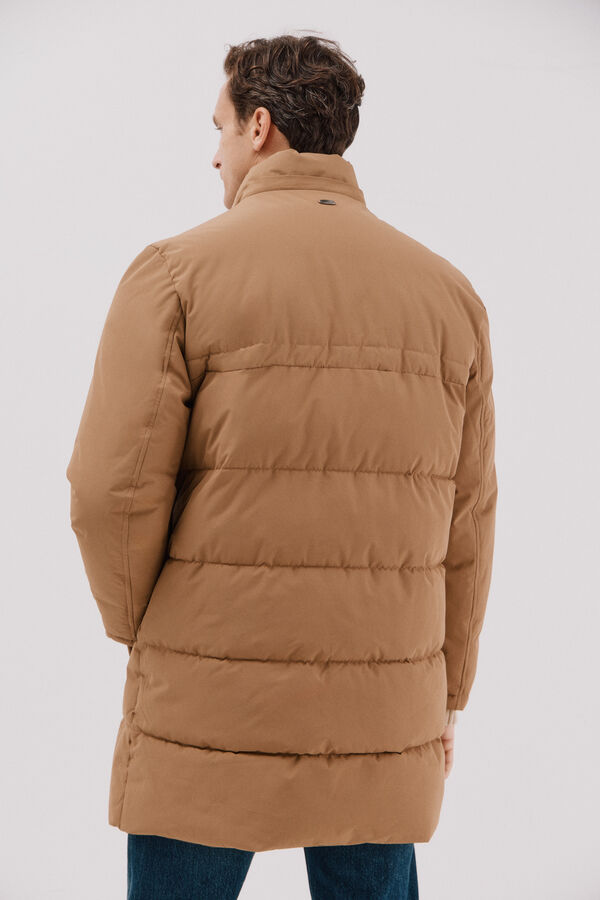 Cortefiel Parka acolchada Camel