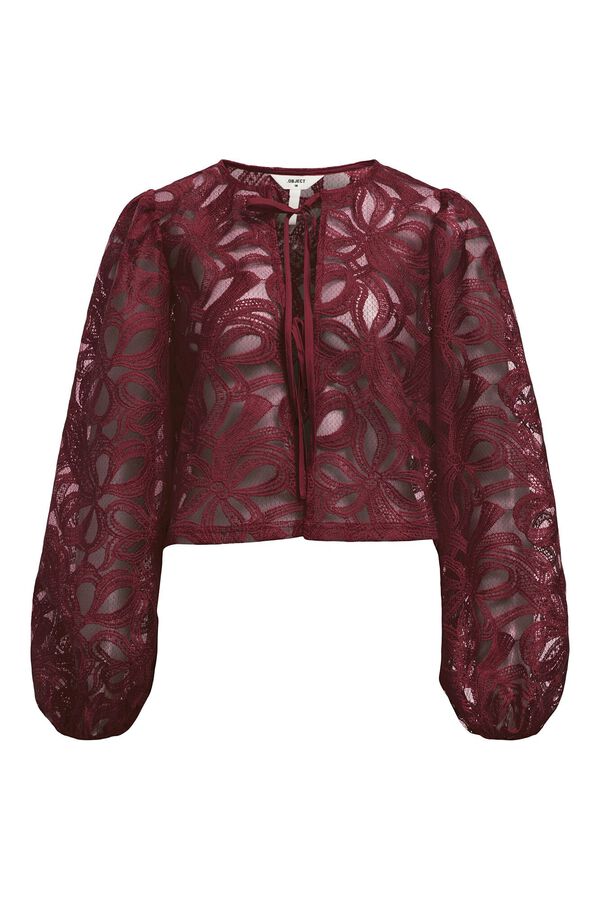 Object Blusa bordada de manga larga Morado