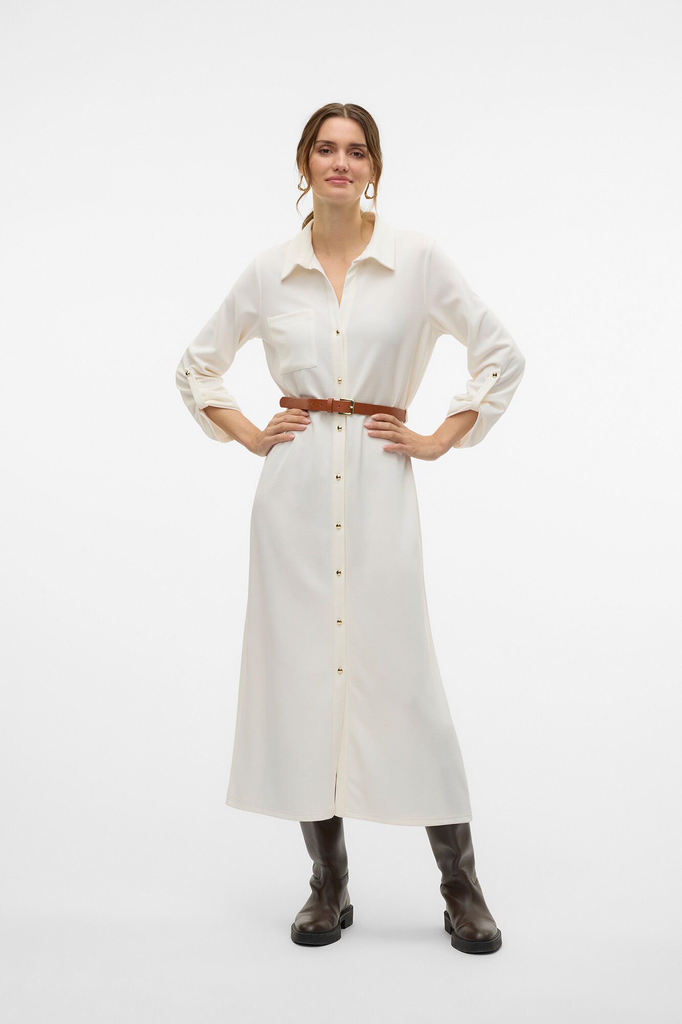 Vero Moda Vestido camisa midii