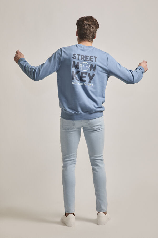 Street Monkey Sweatshirt da moda  Azul