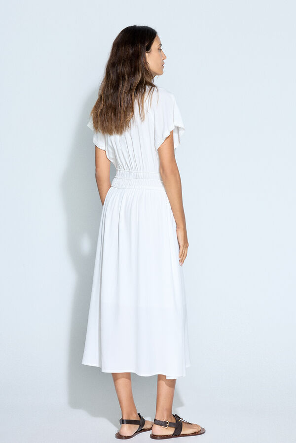 Slowlove Vestido manga capa Branco