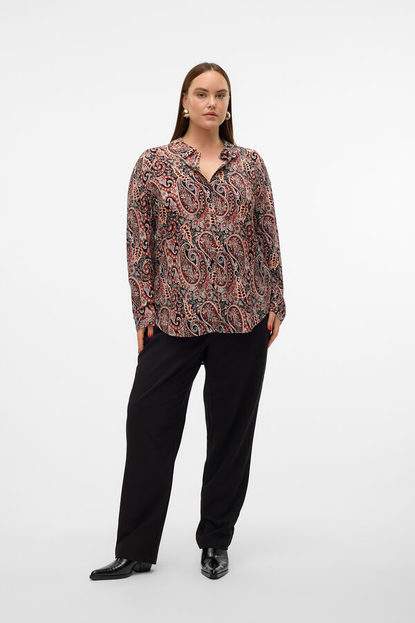 Vero Moda Curve Camisa estampada plus size Vermelho