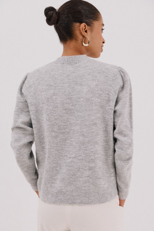 Cortefiel Jersey punto perlas Gris