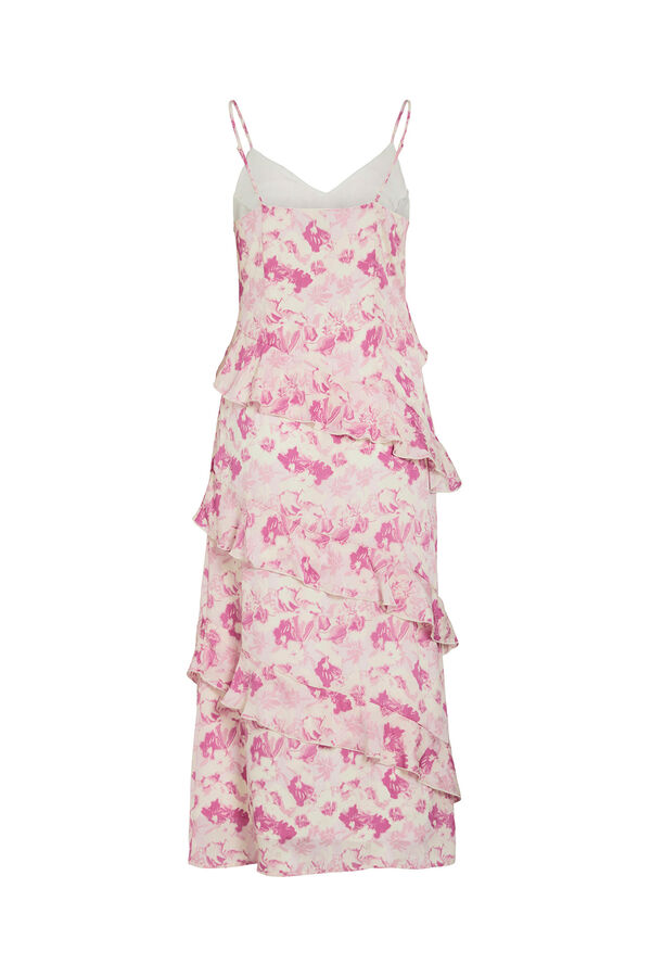 Vila Vestido de festa midi estampado Subiu